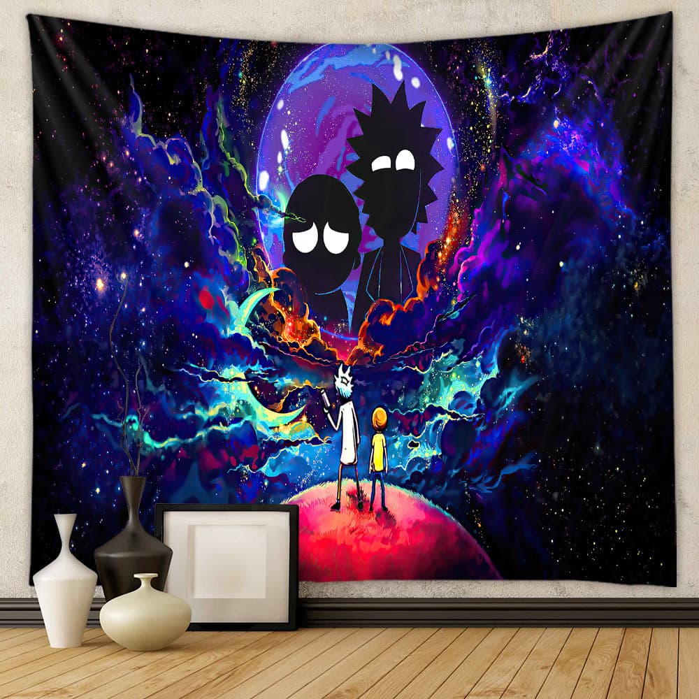 Bohemian Style Floral Wall Hanging Tapestry Room Decoration Polyester Fiber Long Rectangle American Style Machine Knitted