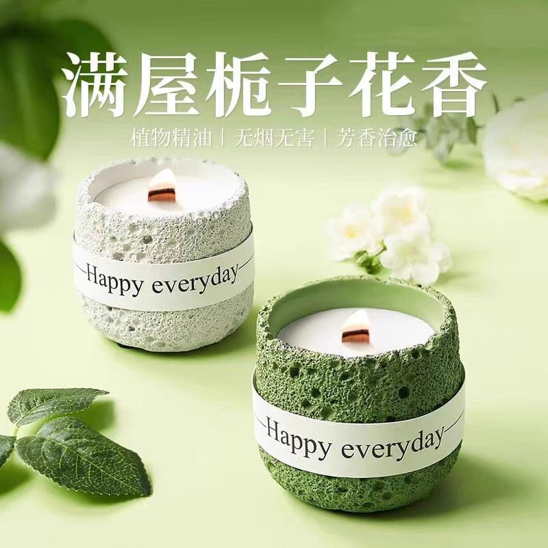 Nordic style colored plaster scented candle cup planet candle scented smokeless essential oil soy candle