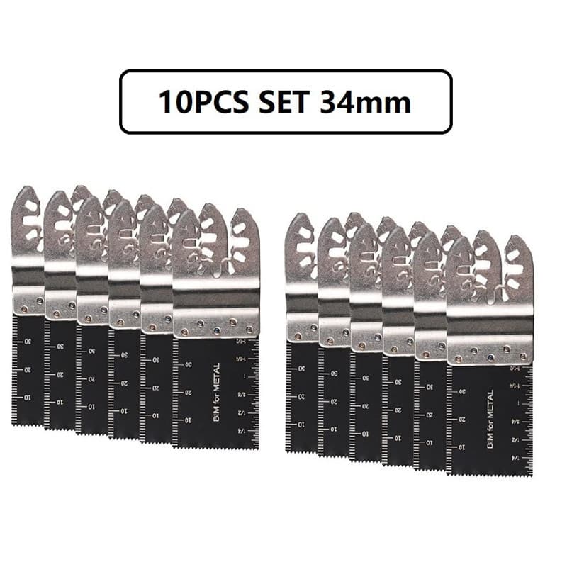 10-piece 34mm Double Metal Saw Blade Quick-install Electric Tool Saw Blade Universal Multi-function