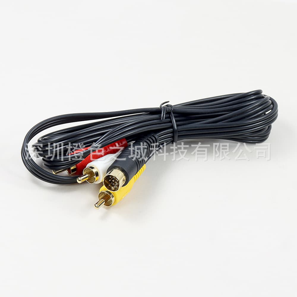 Suitable for Sega AV cable, Saturn SS terminal cable, video cable, SEGA SS AV cable, gold-plated/nickel-plated video cable