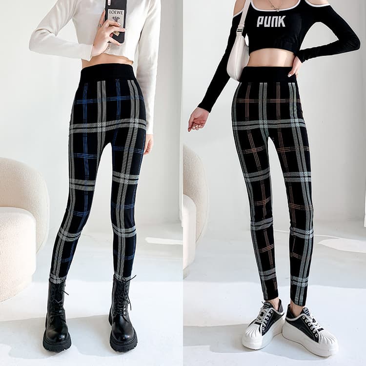 Modal Spring Autumn Slim Leggings Women Outer Wear Thin Full Print Nine-Point Large Size Yoga Tapered Pants Factory Wholesale