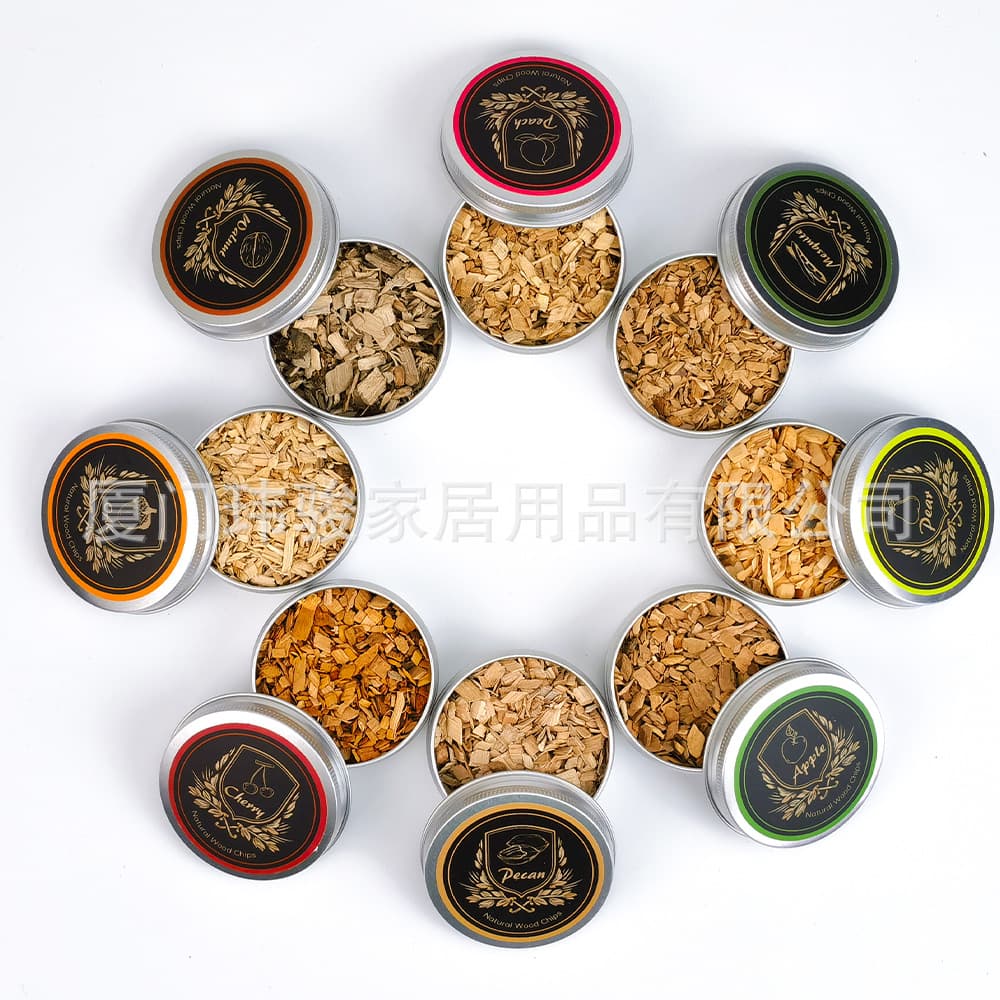 Cross-border best-selling whiskey cocktails, smoked wood chips, different flavored wood chip gift boxes, applewood smoked meat