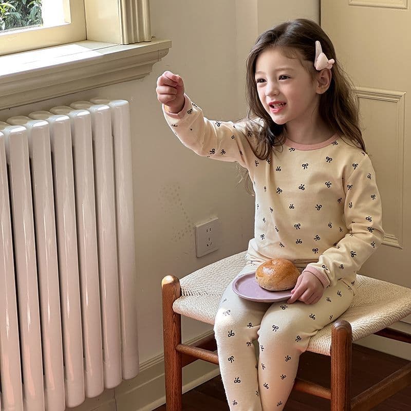 Autumn Children's Class A Seamless Pure Cotton Wool Lycra Homewear Boys and Girls Pajama Set Baby Autumn Clothes Pants