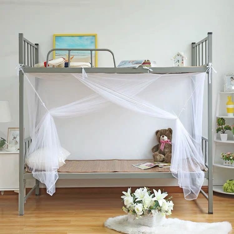 Mosquito Net for Student Bunk Beds, Encrypted Square-Top Design for Dormitory Use, 1.20.9m Single Door 1.5m for Home Use, Single Person Construction Site Use