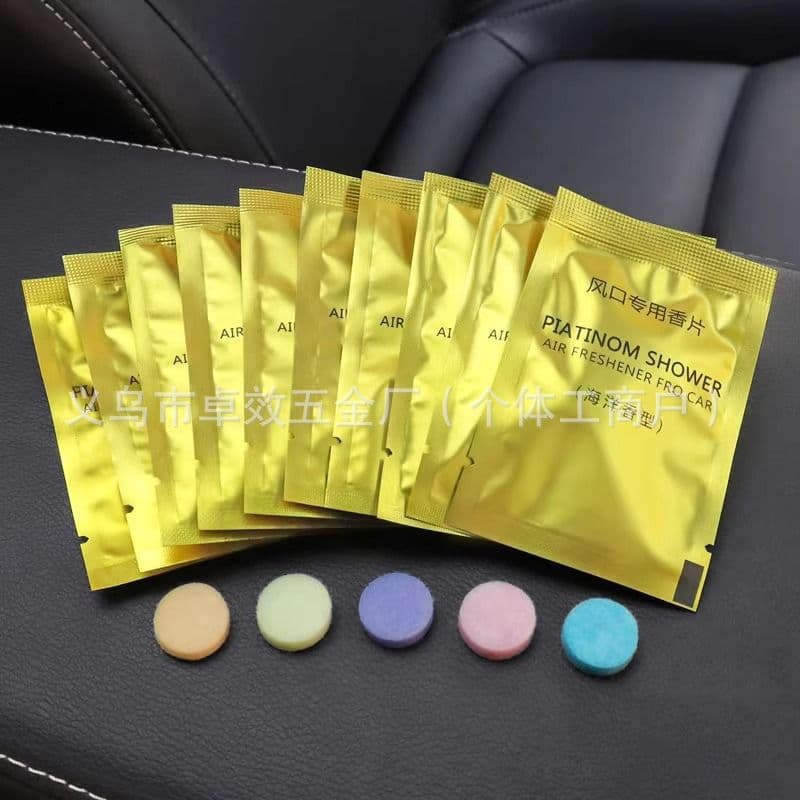 Car air conditioner air outlet fragrance tablets refill car perfume fragrance tablets refill two pieces replacement perfume cotton