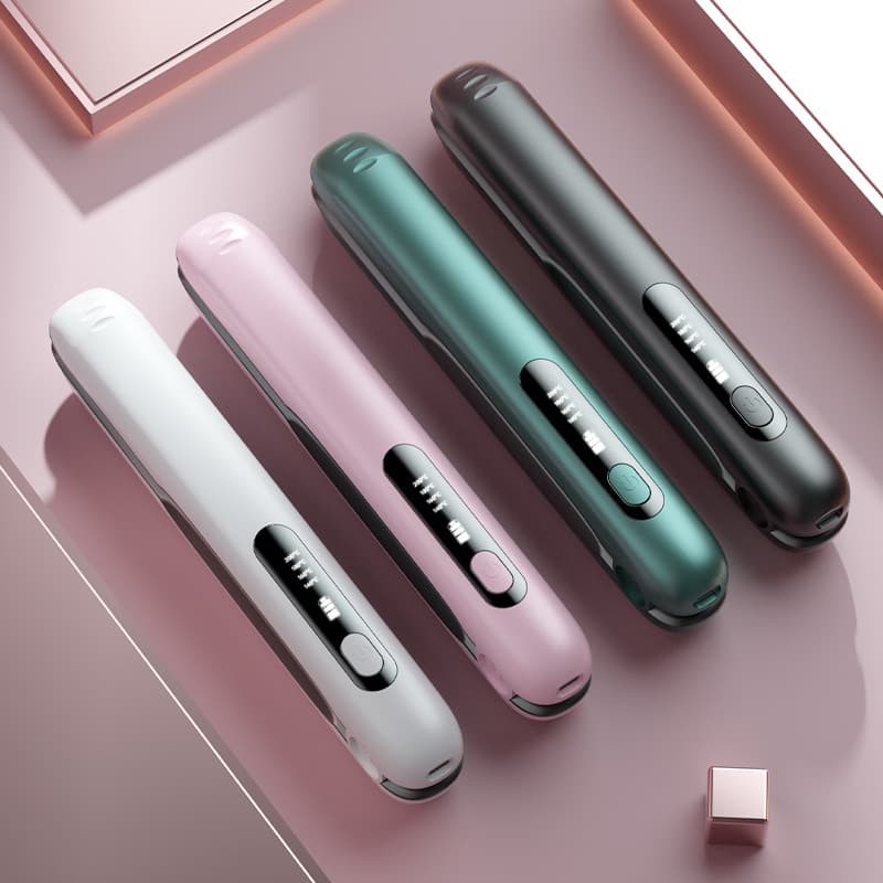 USB Rechargeable Wireless Hair Straightener and Curling Iron 2-in-1 Portable Straightening Flat Iron Hair Straightener