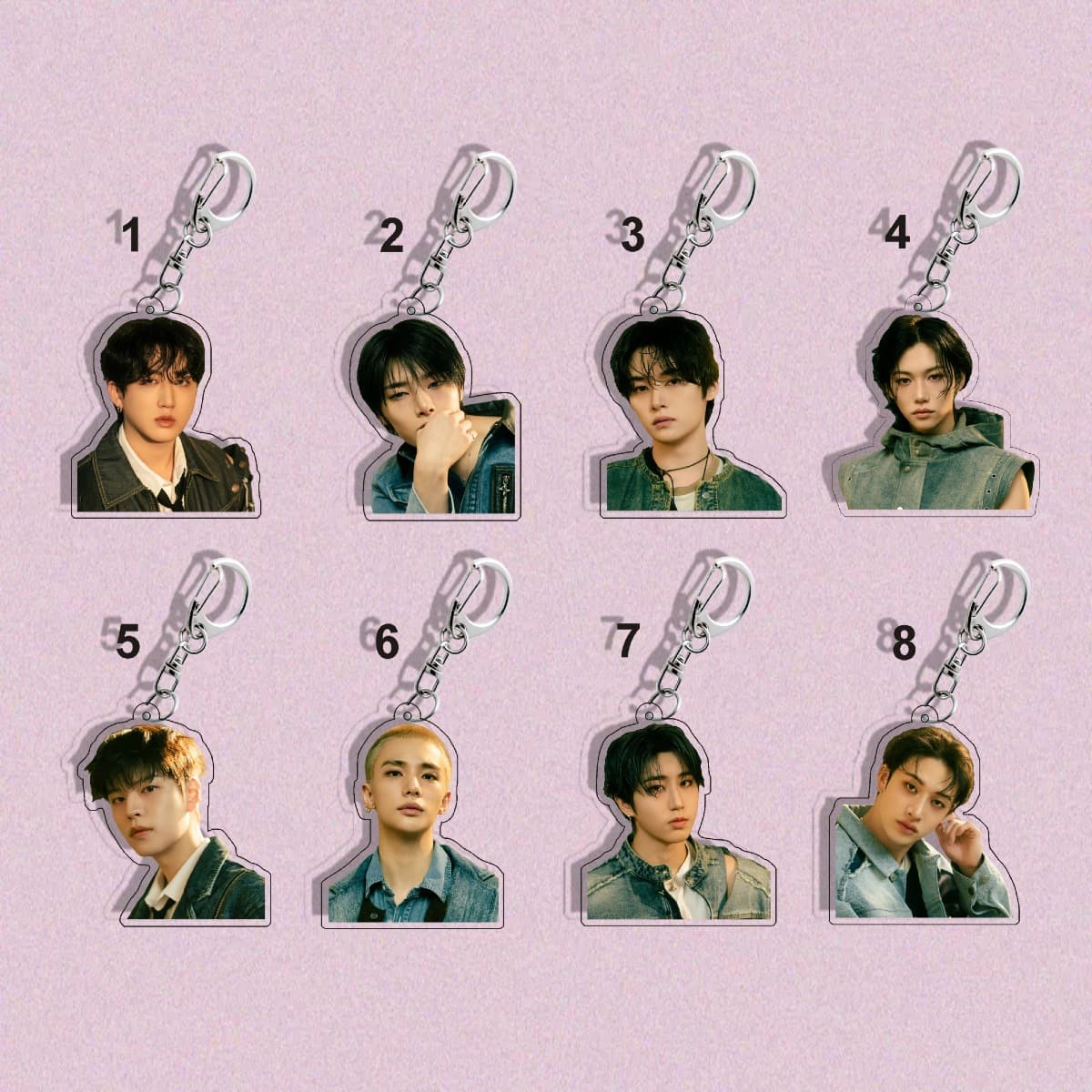 Stray Kids Lee Know Bang Chan Concert Merchandise Lee Min-ho Han Ji-sung Bag Charm Keychain 1277