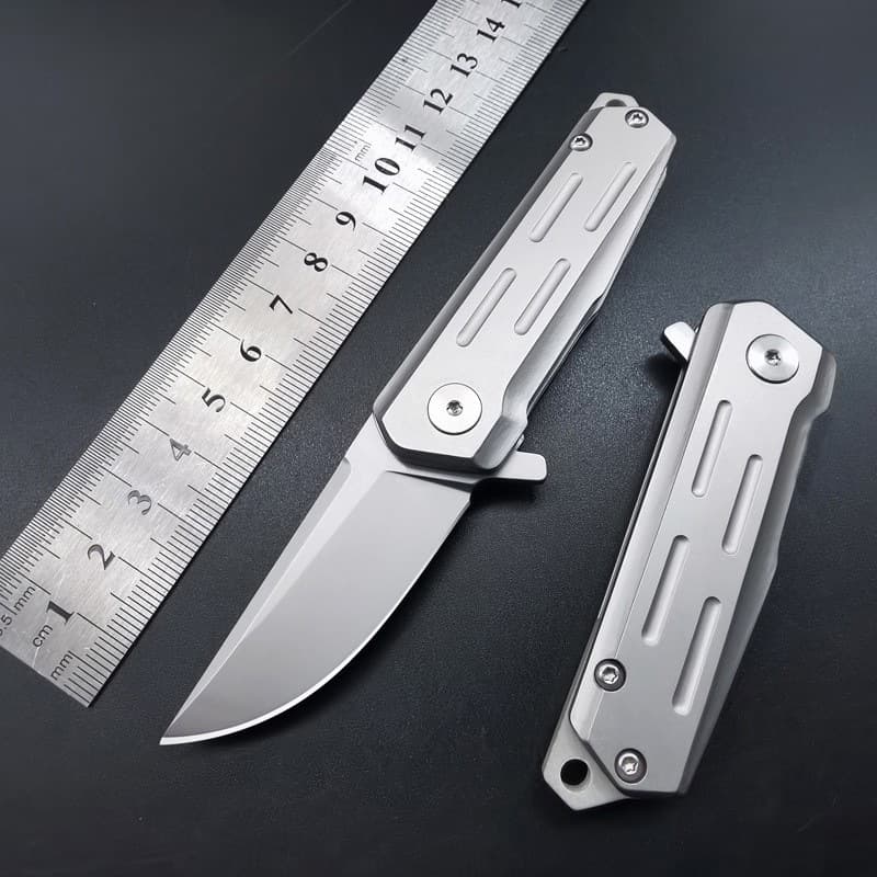 Mini D2 Steel Knife Self-Defense Folding Knife, Car Travel Essentials, Portable Fruit Knife, Handy Meat Cutting Tool