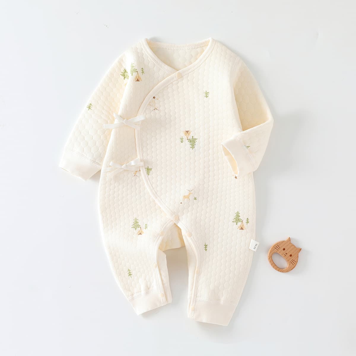 2026 Newborn Baby Clothes Autumn Winter New Arrival Three-Layer Thermal Baby Girl Boy Romper Newborn Infant Bodysuit