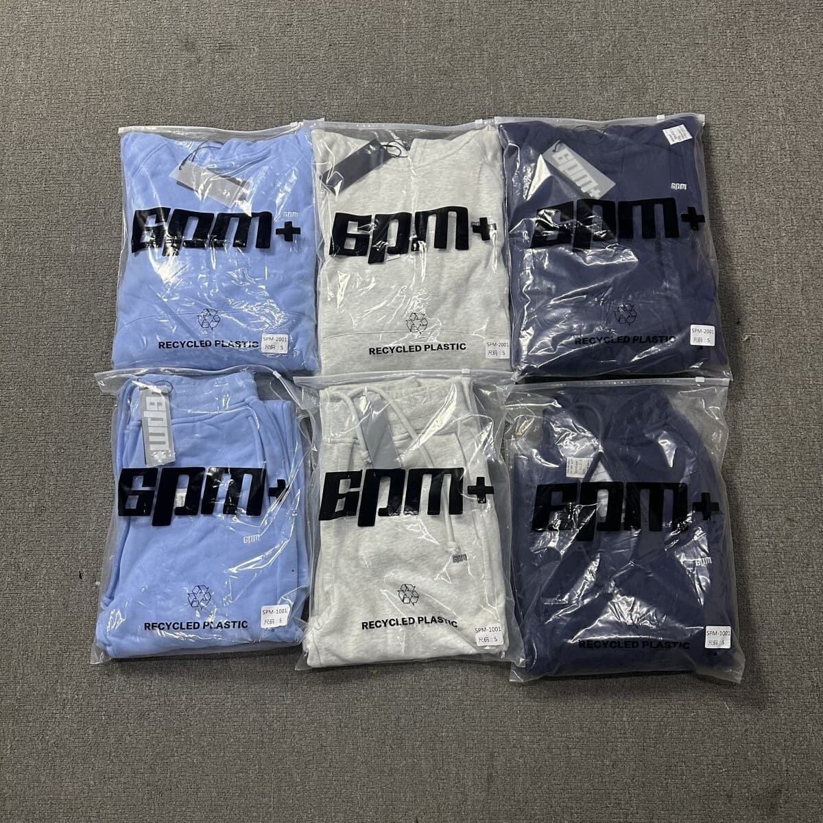 New winter sweatshirt 6PM chest logo embroidered letters hooded sweatshirt European and American men and women couples trousers suit