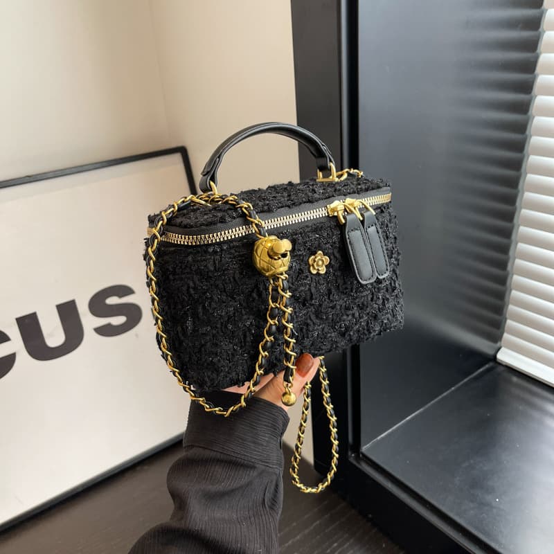 French Mini Chain Bag for Women 2025 Autumn New Small Square Bag Chanel-Style Box Bag Crossbody Bucket Bag