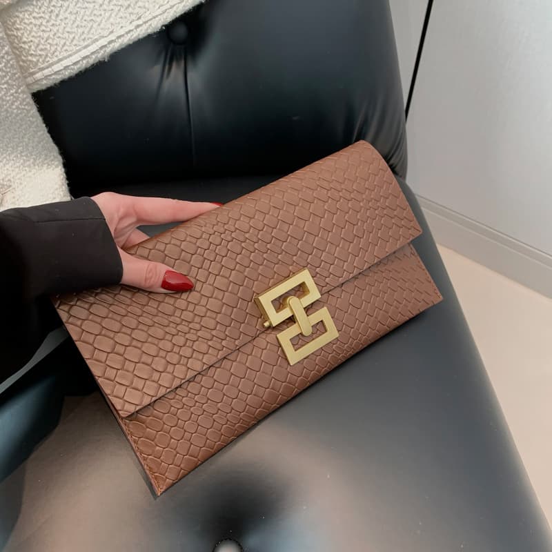 Women's Elegant Minimalist Clutch Bag 2024 New Style Versatile Ins Small Square Bag Korean Casual Bag Coin Purse Fashion