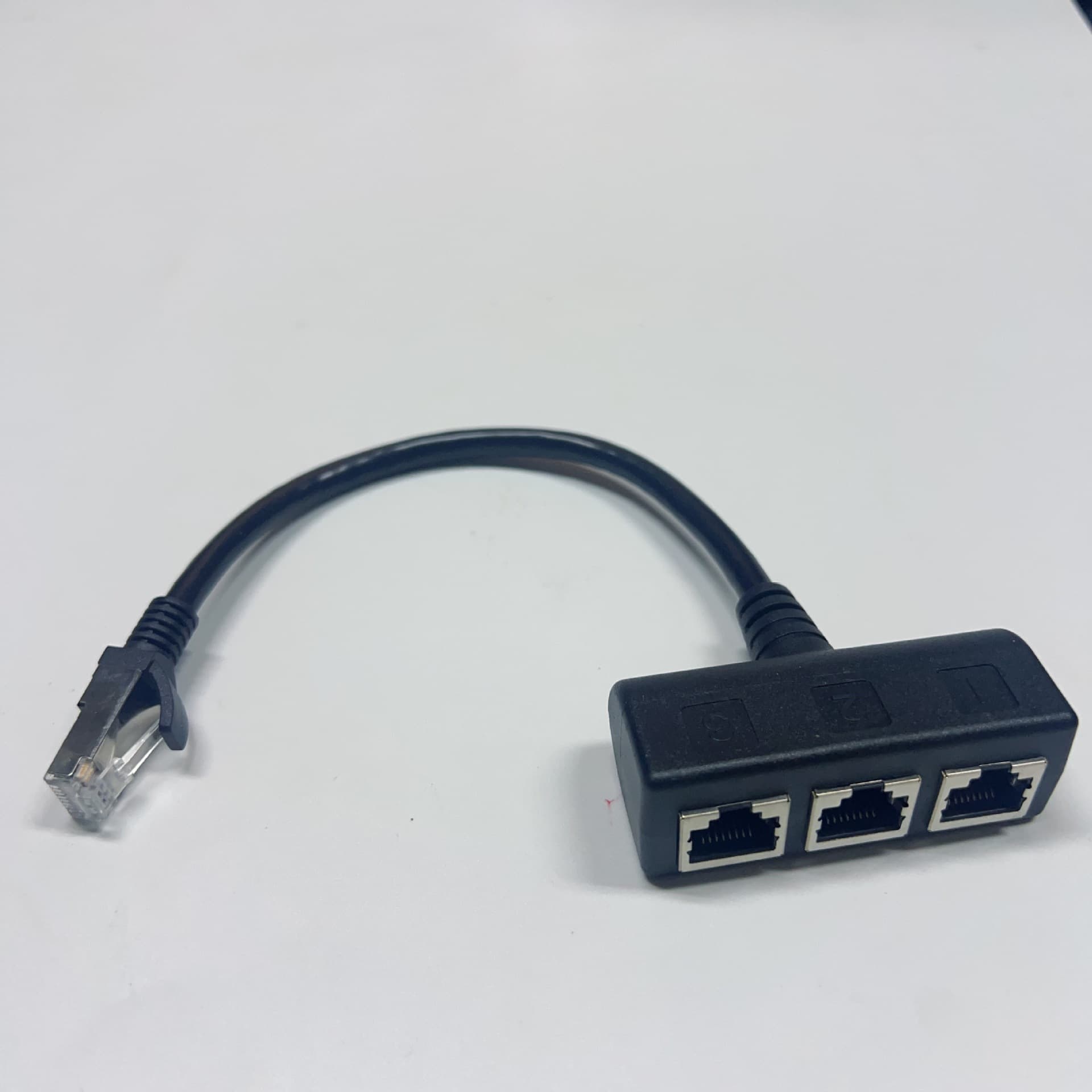 In Stock CAT5 RJ45 1-to-2 Ethernet Cable Splitter, RJ45 Female to 2 Female Ports, RJ45 1-to-2 Network Cable
