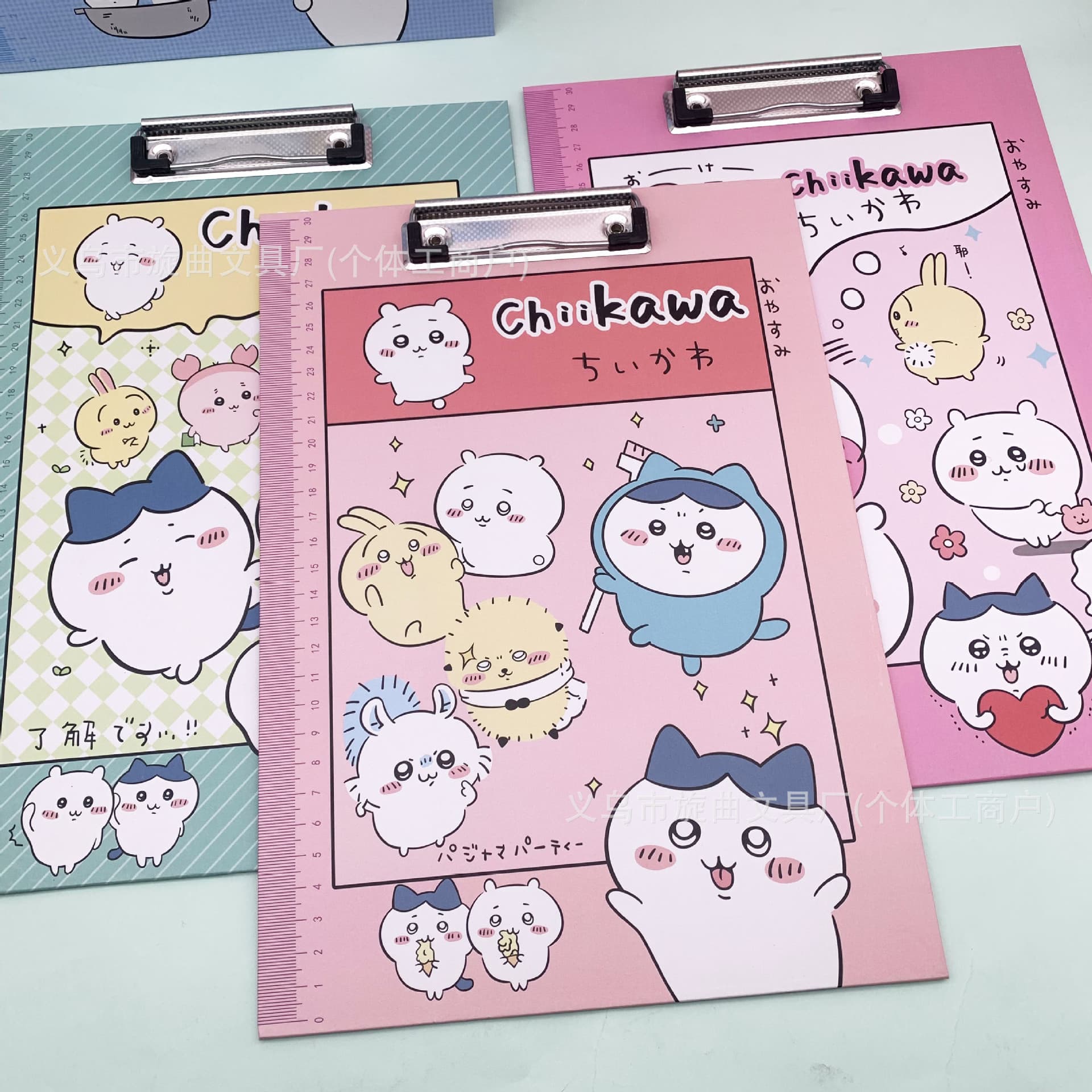 Chiikawa A4 Thick Clipboard Cartoon Cute Double-Sided File Folder Student Writing Pad