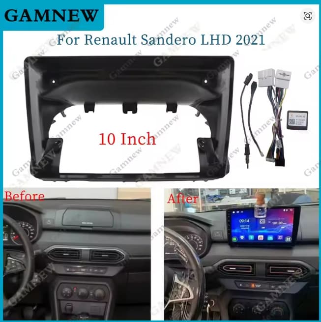 Suitable for 2021 Renault Sandero Central Control Navigation Large Screen Android Frame 10.1inch Left-Hand Drive