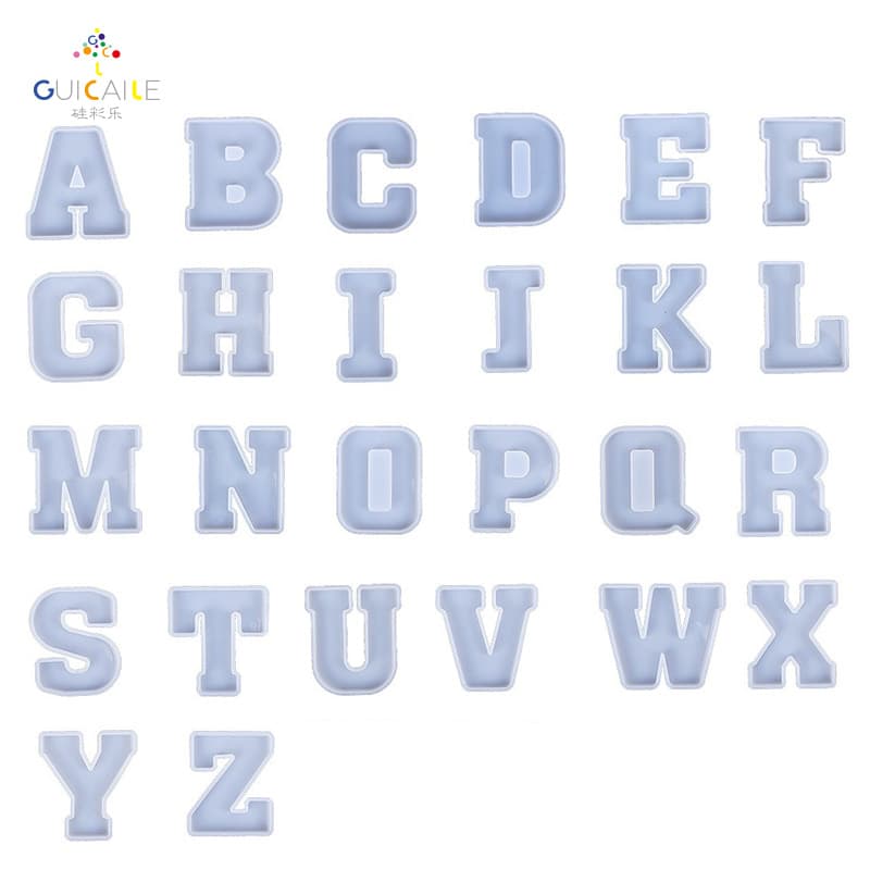 Uppercase English Letters Large Epoxy Resin Silicone Mold DIY Ornament Birthday Home Decoration Cake Baking