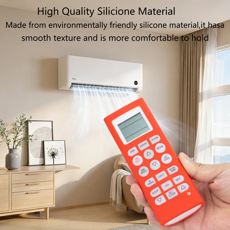 Compatible with LG Air Conditioner Universal Remote Control Silicone Protective Case, Hollow-Out Anti-Slip, Thickened, Drop-Proof, Glow-in-the-Dark Strap