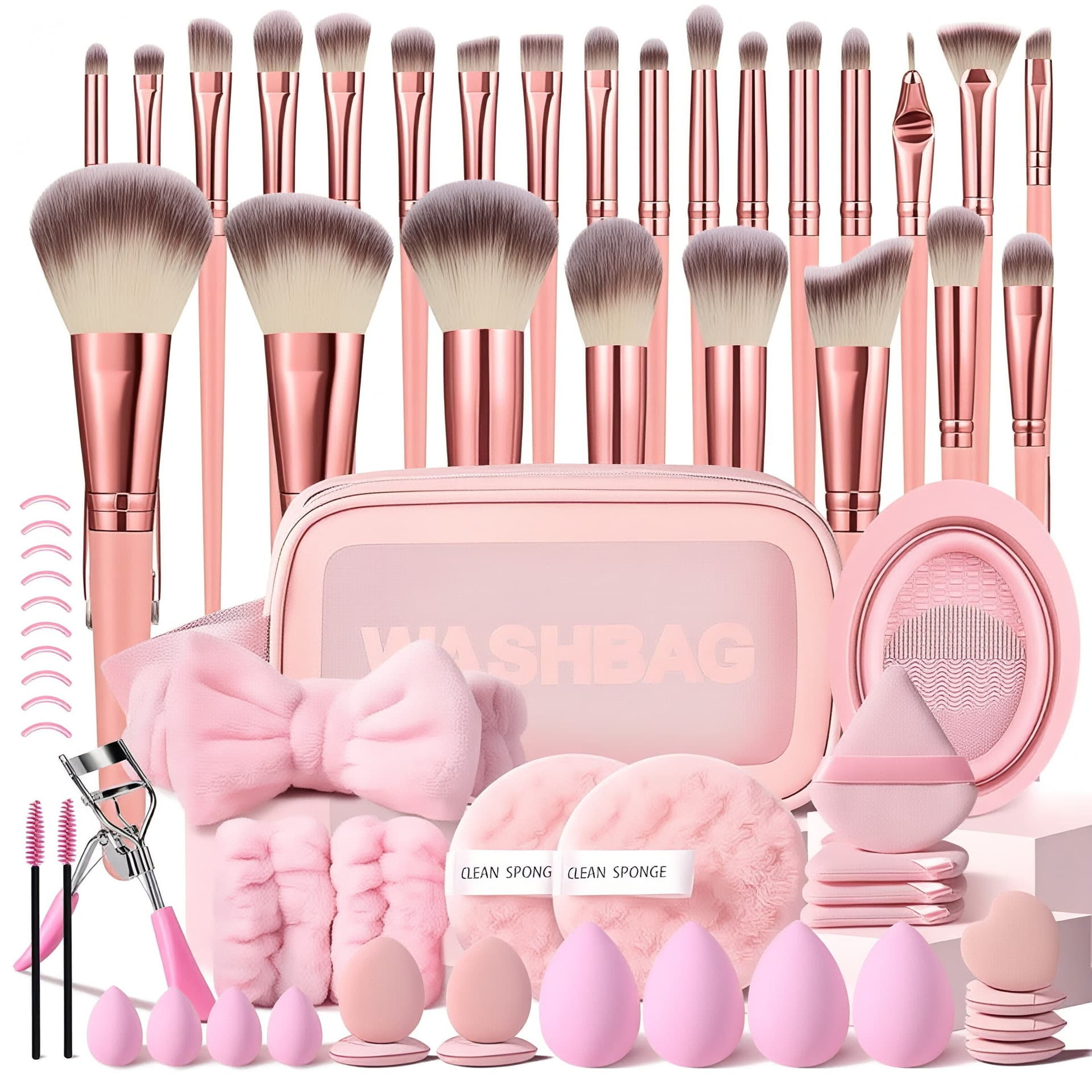 Cross-Border Hot 65-Piece Makeup Tool Large Combo Set: Complete Face Wash & Makeup Kit, Shein Temu Dropshipping