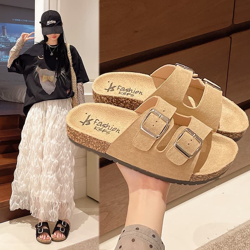 2025 Summer New Fashion Retro Casual Birkenstock Sandals for Women, Outdoor Double Buckle Couple Flip Flops for Men