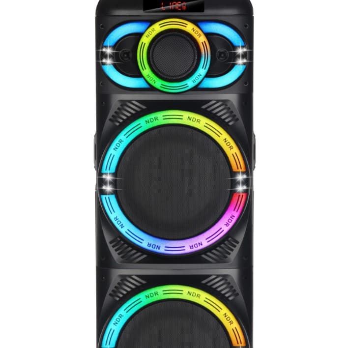 NDR-3260 Bluetooth Speaker 3*12-inch Speakers Wireless Microphone Square Dance Card Audio RGB Color Lights Hot Sale