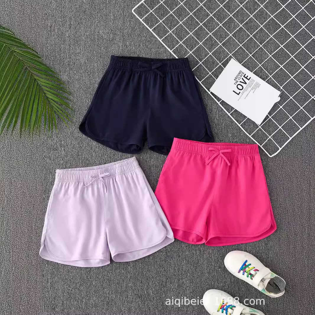 Cross-border European and American Children's Summer Ice Silk Girls Shorts Thin Elastic Bow Girls Shorts TEMU SHEIN