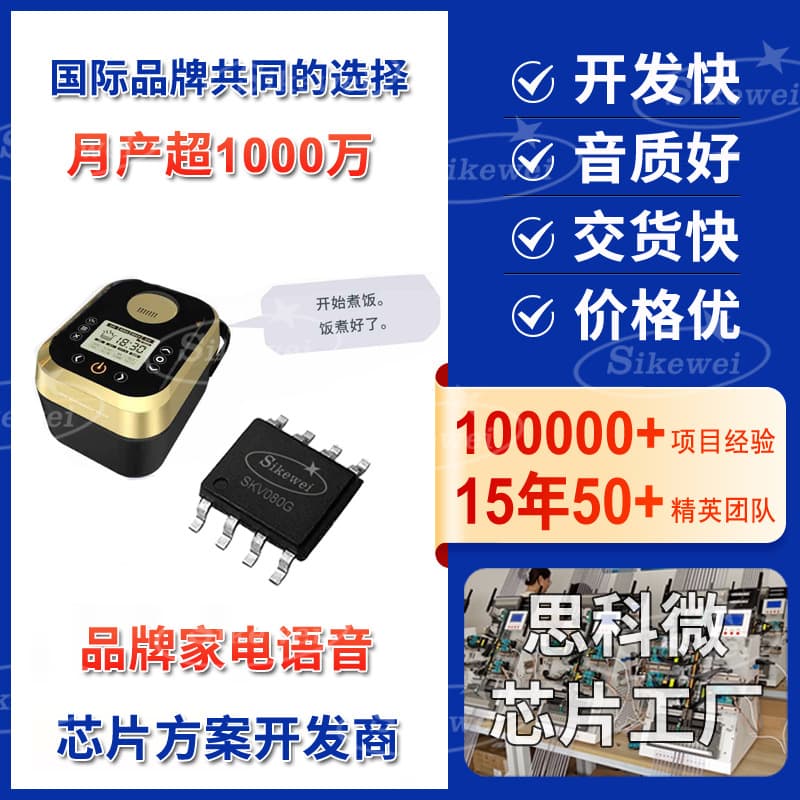 Voice broadcast chip for small household appliances, voice prompt chip for household appliances, Pcba solution development IC