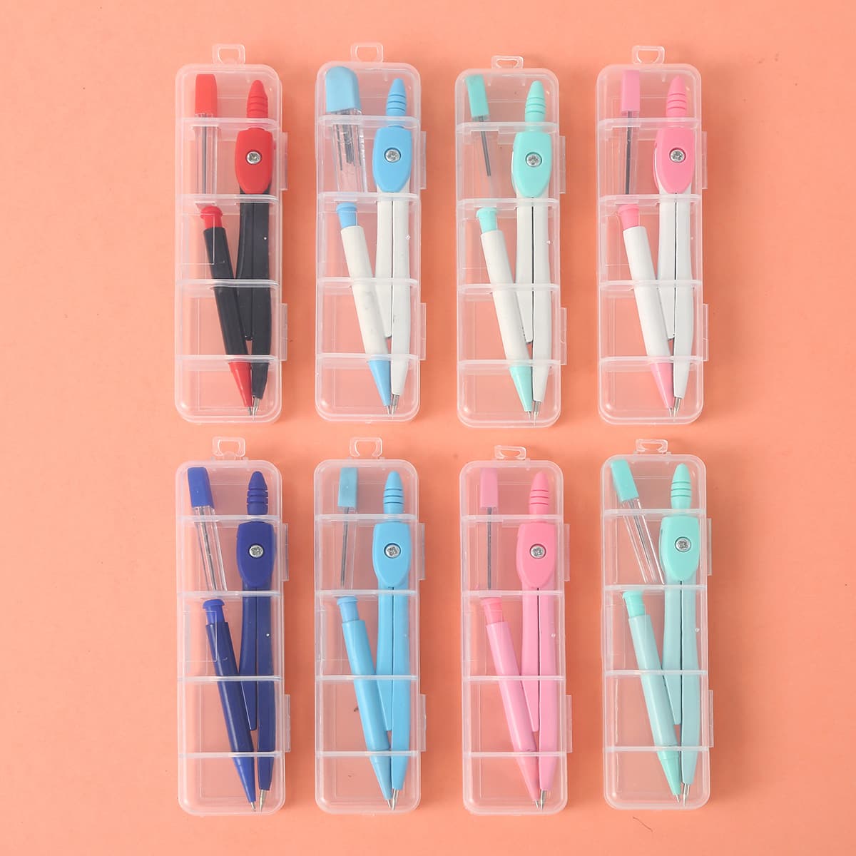 Simple metal mathematical drawing compass painting tool primary school students special compass with replacement core set wholesale