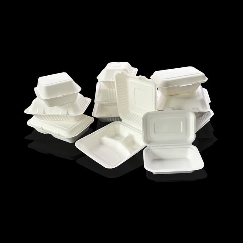 Wholesale disposable packaging boxes, lockable boxes, takeaway lunch boxes, pulp hamburger containers, biodegradable croissant and cake boxes