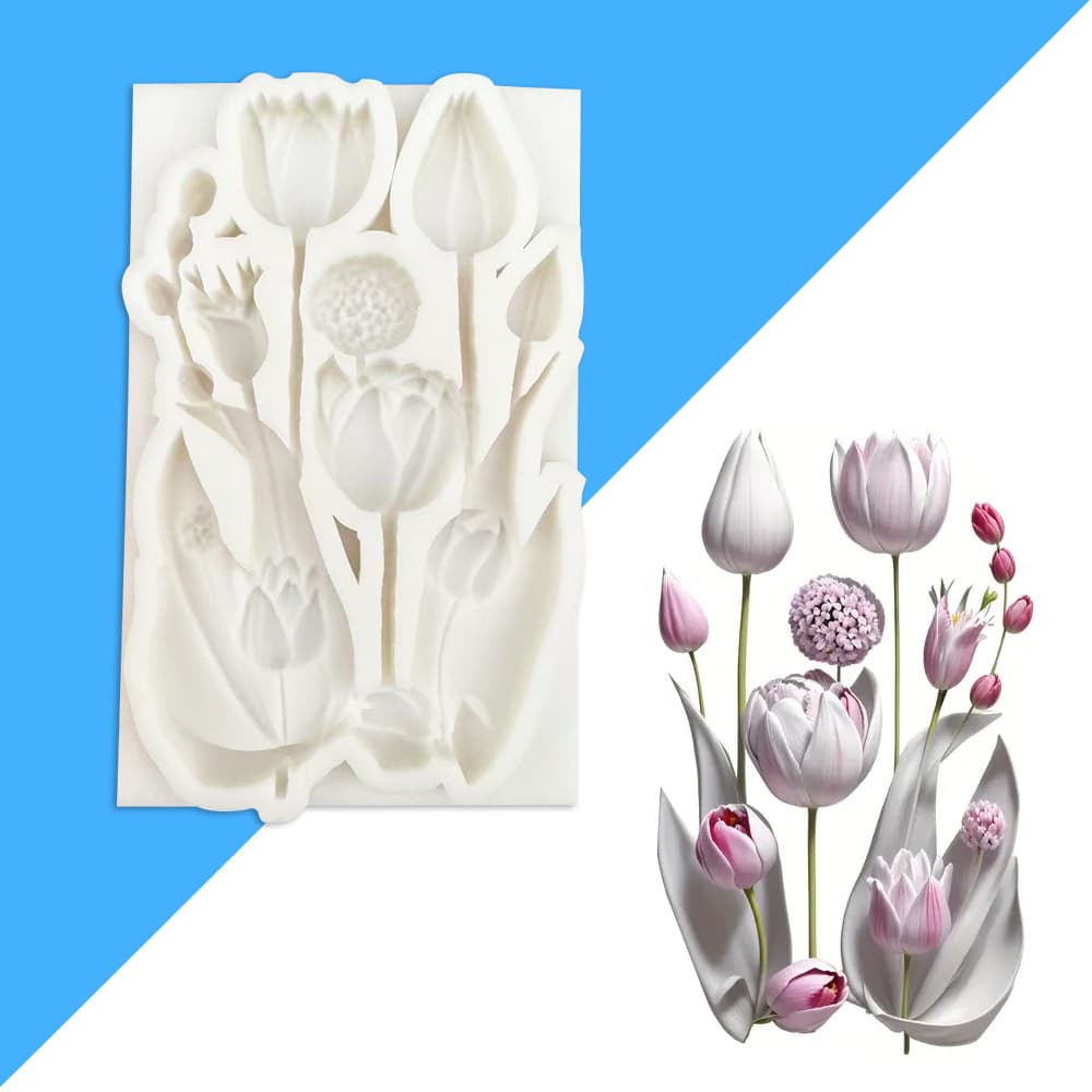 New Flower Fondant Silicone Mold, DIY Cake Decorating Baking Mold