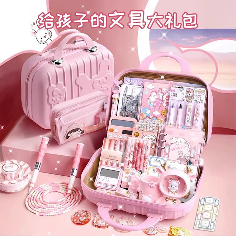 Girls' Birthday Gift Set of Complete School Supplies for Elementary and Middle School Students, Popular Stationery for Ages 9 to 12