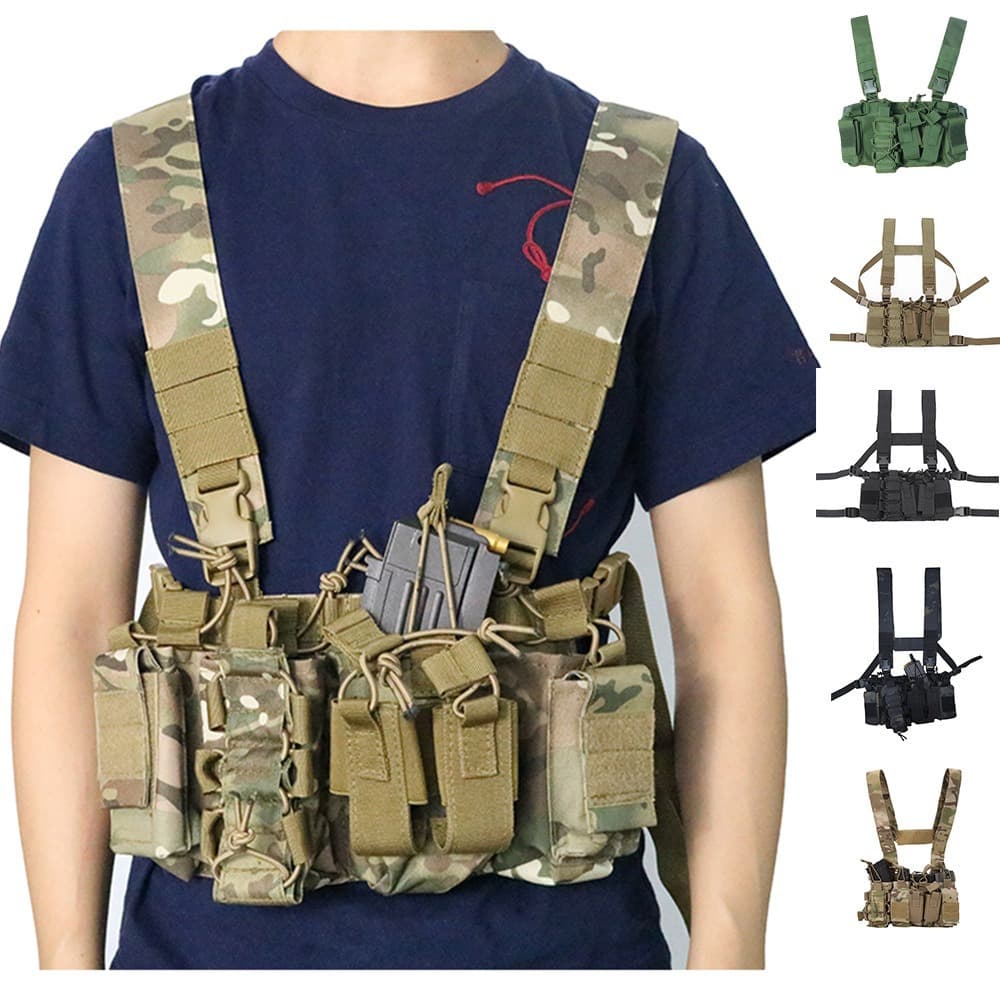D3 Tactical Vest Chest Rig Waterproof Portable Military Training Tactical Vest for Men Cycling Lightweight Armed Accessories