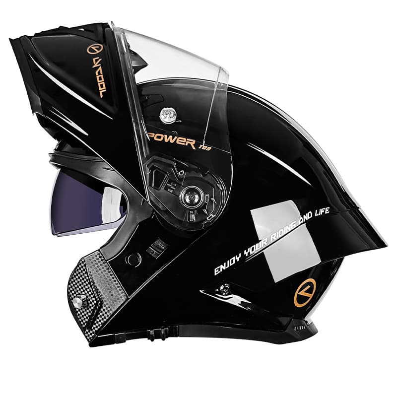 Motorcycle Flip-Up Helmet Factory Wholesale DOT Certified Winter Full Face Helmet Dual Lens Anti-Fog