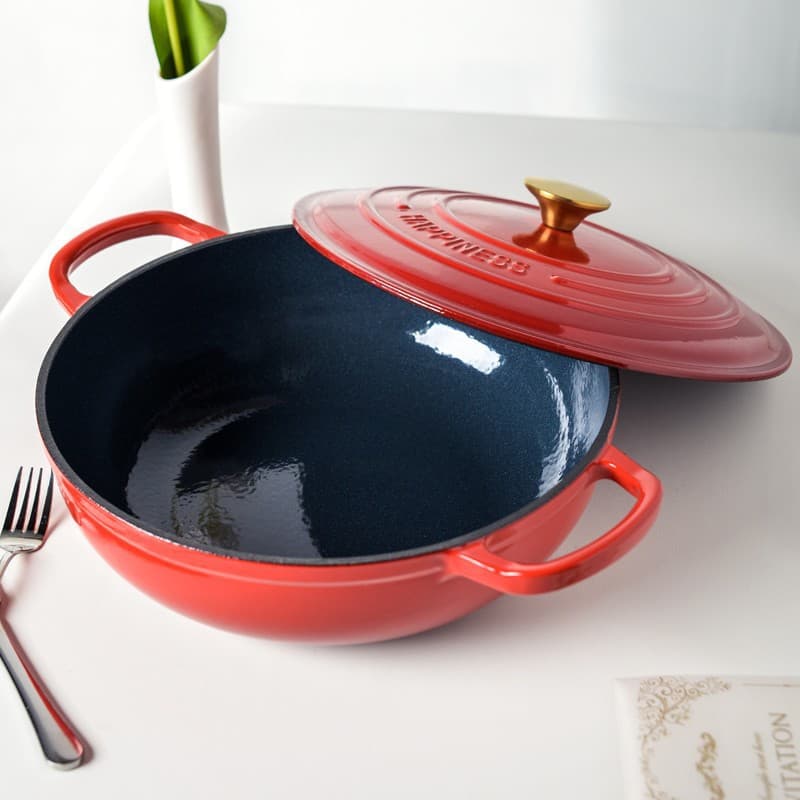 Little happiness enamel pot cast iron pot stew pot queen pot casserole multi-functional stew pot household soup pot non-stick pot