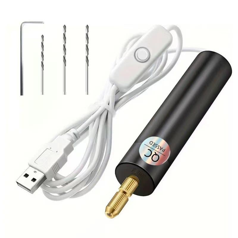 Multi-Function Mini Electric Grinder, Beeswax Polishing Jade Carving Tool, DIY Nail Drill Kit