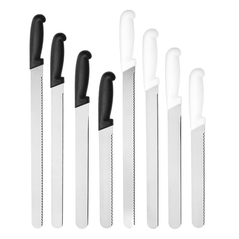 New Thick Handle Plastic Bread Knife Baking Cake Serrated Cake Knife Toast Slicing Knife Baking Household