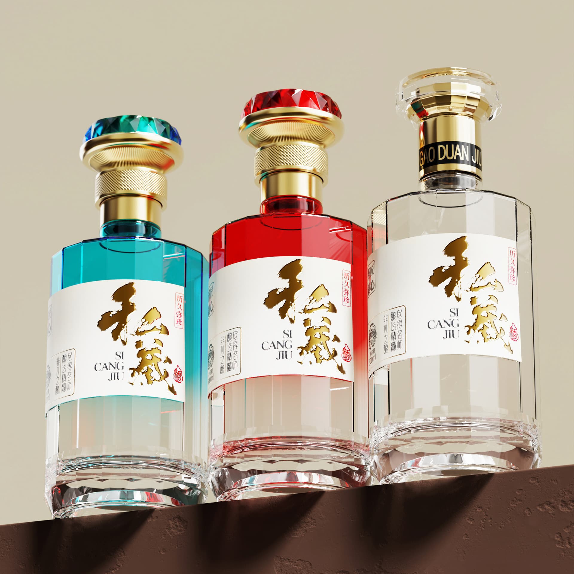 Manufacturer Wholesale Clear Glass Bottles Empty Liquor Bottles Original Brew Collection Homemade Alcohol Premium One-Jin Bottles