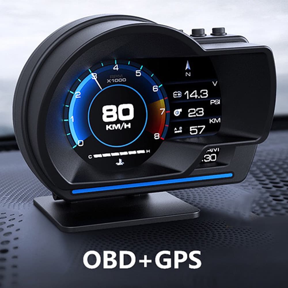 Cross-border hot selling HUD A500 head-up display multi-function general car instrument OBD turbine meter water temperature meter