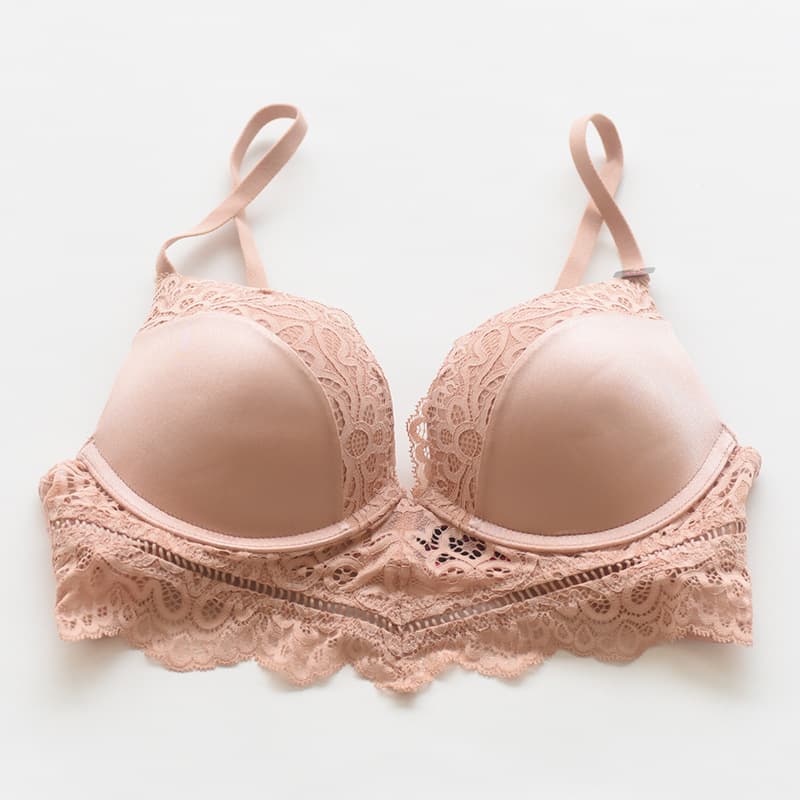 Canada LS Thick Cup Bra Sexy Comfortable Underwire Push-Up Anti-Sagging Bra Comic Slim Waist