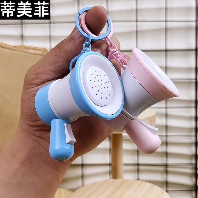 Recording Prank Voice Changer Funny Mini Speaker for Kids, Novelty Creative Music Educational Toy Keychain Pendant