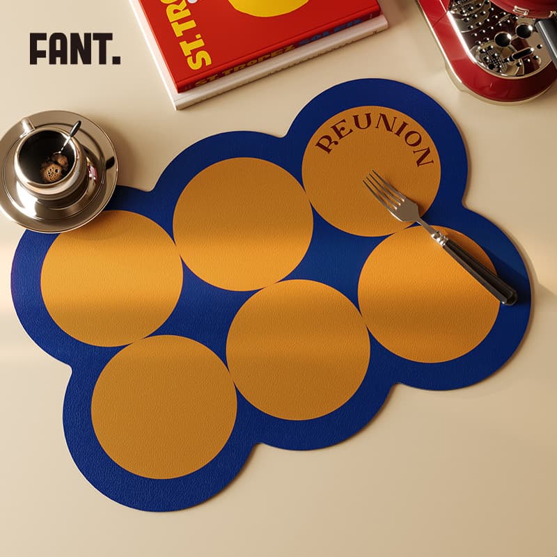 Polka Dance mid-century dopamine kitchen countertop draining mat, high-end bar and plant pot absorption anti-slip pad.