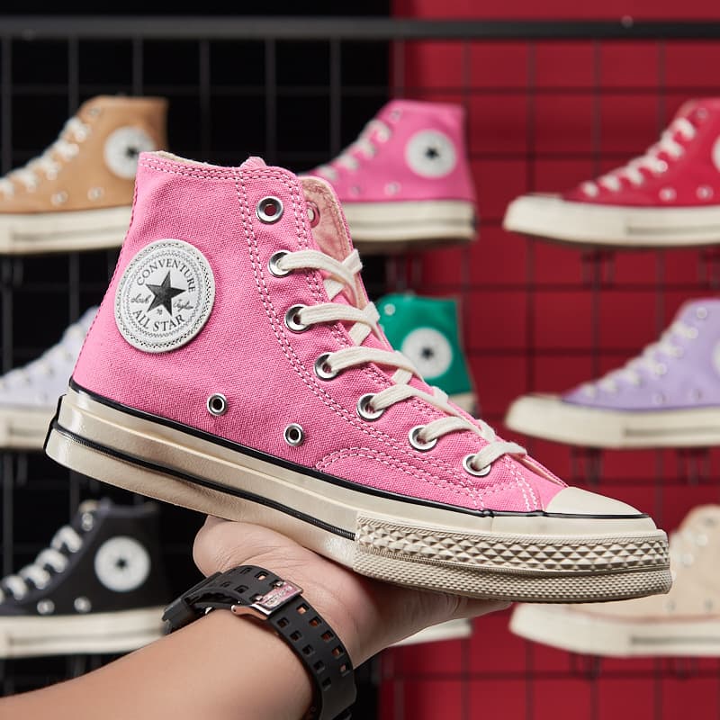 Converse 1970S Canvas Shoes Classic Pink Retro Putian Couple Unisex Casual High-Top Versatile Board Shoes