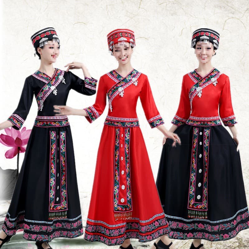 Yunnan Ethnic Minority Costumes New Miao Performance Attire Zhuang Clothing for Cultural Events