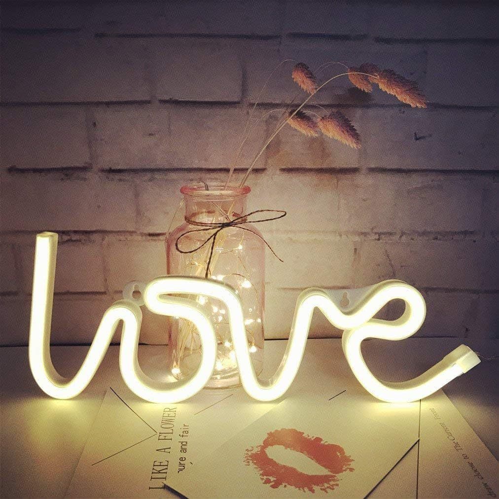 LED neon light love glowing English letter light home wall decoration light internet celebrity live broadcast room internet celebrity night light