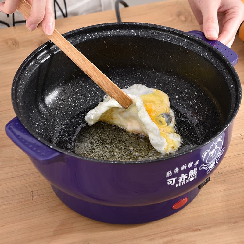 Electric Wok Non-stick Pot, Home Small Electric Pot, Mini Multi-function Electric Heating Pot for Cooking and Frying in Dormitory