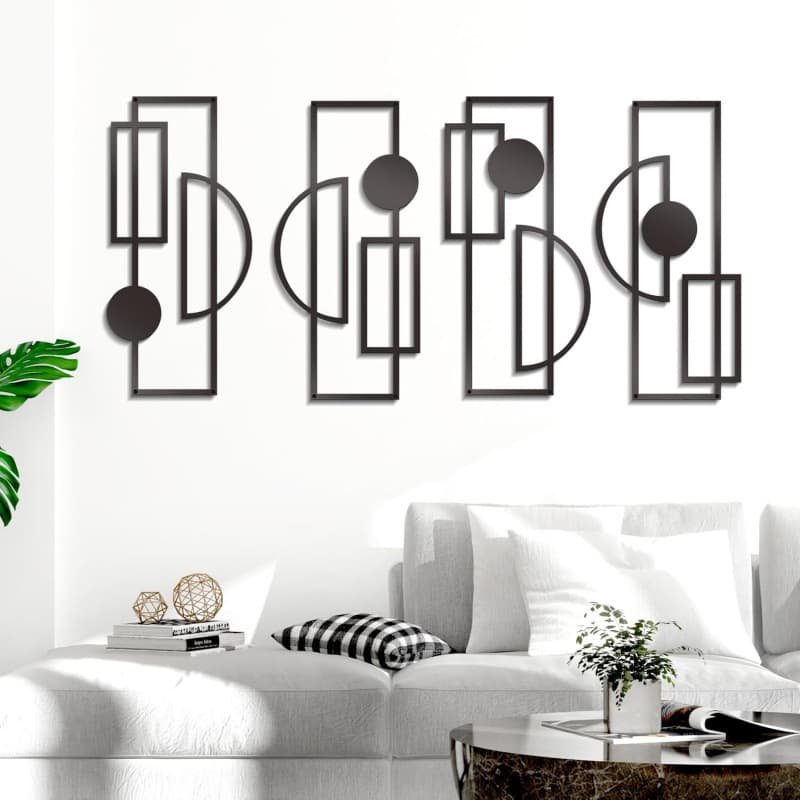 Abstract Metal Wall Art, Modern Single Line Art for Living Room, Bedroom, Study, Bathroom, Kitchen Decoration