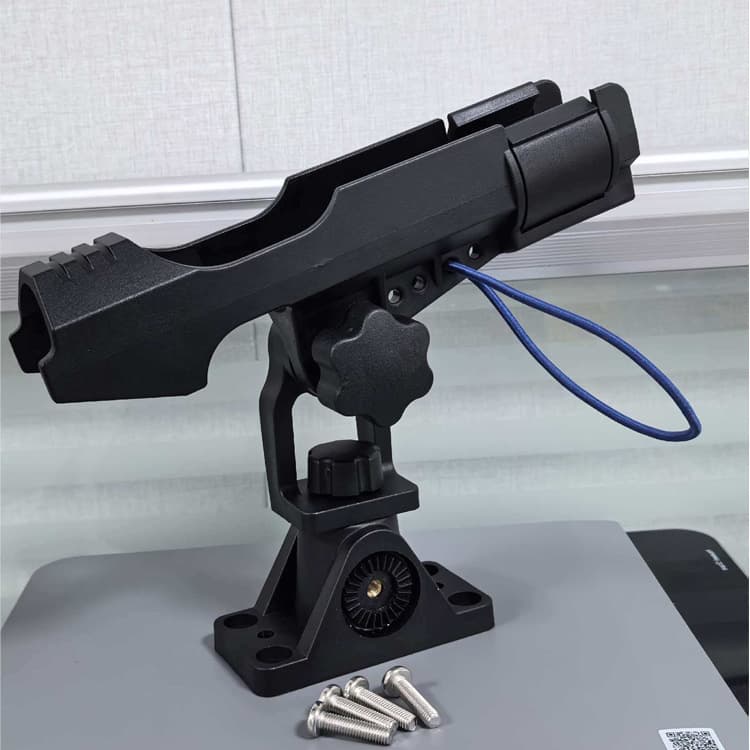 Cross-border 360-degree rotatable fishing rod holder with anti-lost safety rope fishing rod holder marine fishing rod holder fishing rod holder