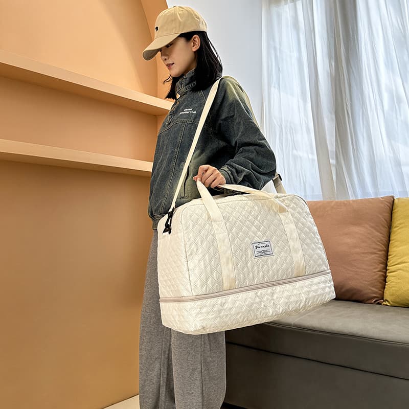 Cross-Border Travel Bag, Large Capacity, Fashionable Portable Travel Bag, Wet and Dry Separation Storage Bag, Outing Sports Fitness Bag