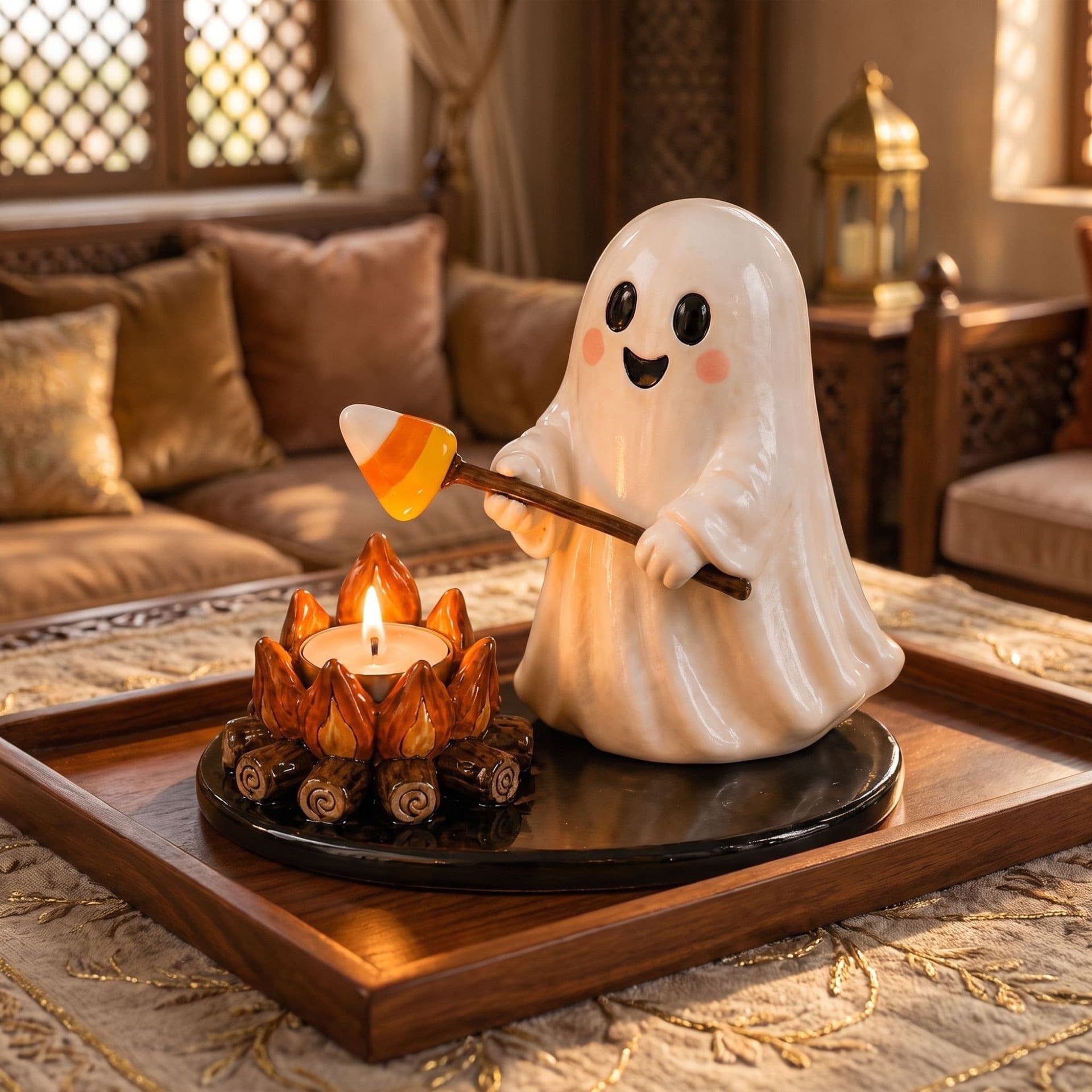 Cross-border new Halloween Halloween Campfire Tealight Holder campfire tea candle holder