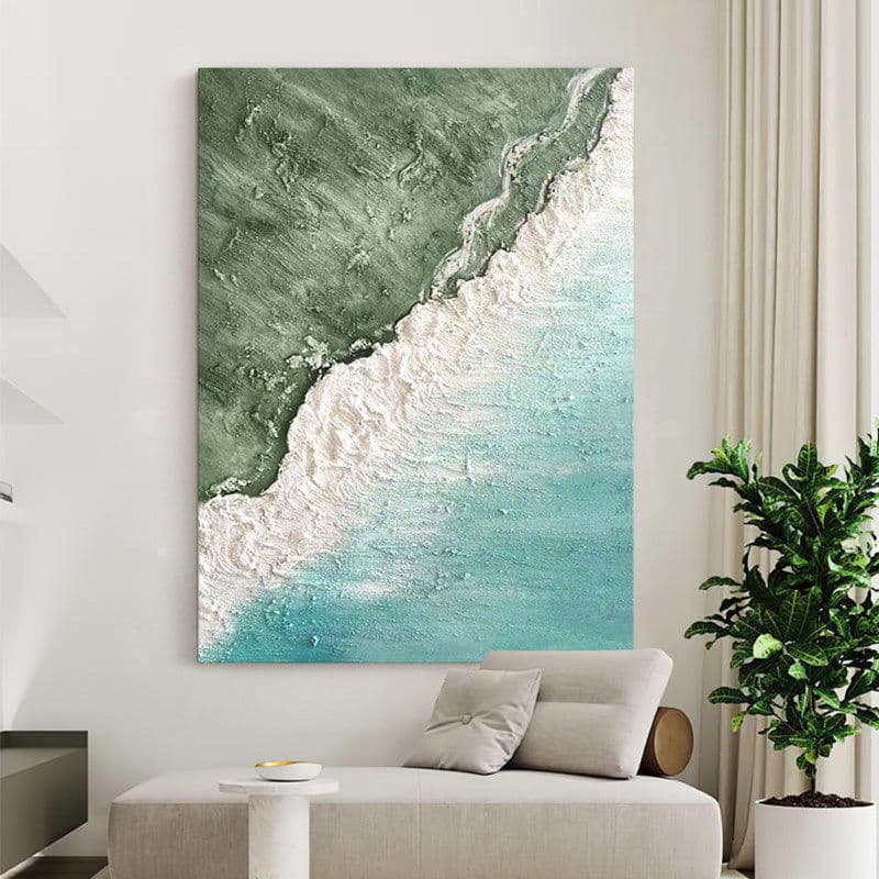 Hand-Painted Oil Painting "Tengchong" Textured Dining Room Art, Living Room Decorative Painting, Entryway Corridor Abstract Hanging Art