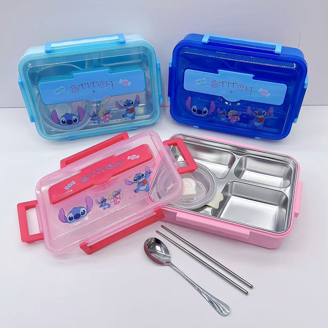 Cartoon Kids Divided Lunch Box 304 Stainless Steel Bento Box Student Lunch Box Cute Fun Insulated Lunch Box